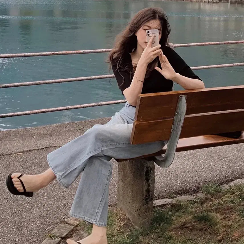 [BUNJANG] Slowand Today Summer Light Denim Pants / 슬로우앤드 투데이 썸머라이트 데님팬츠 연중청 s