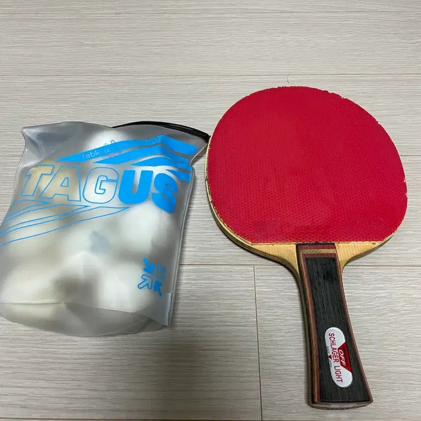 [BUNJANG] Butterfly Schlager Light Table Tennis Racket + 9 Balls / 버터플라이 슐라거라이트 탁구채+탁구공9개