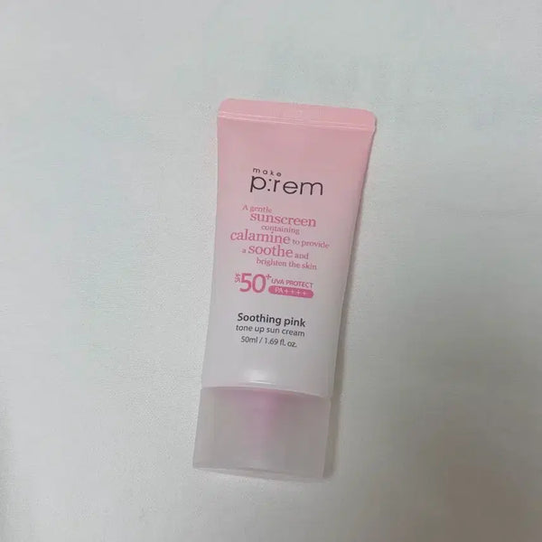 [BUNJANG] Make P:rem Soothing Pink Tone-Up Sun Cream / 메이크프렘 수딩 핑크 톤업 선크림