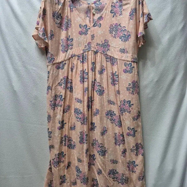 [BUNJANG] Floral Pattern Midi Dress - Size L / 플로럴 패턴 원피스 L