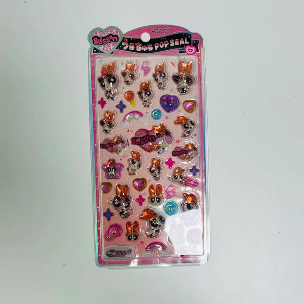 [BUNJANG] Powerpuff Girls Blossom Urchuru Sticker Bonbon Drop / 파워퍼프걸 블라썸 우루츄루 스티커 봉봉 드롭