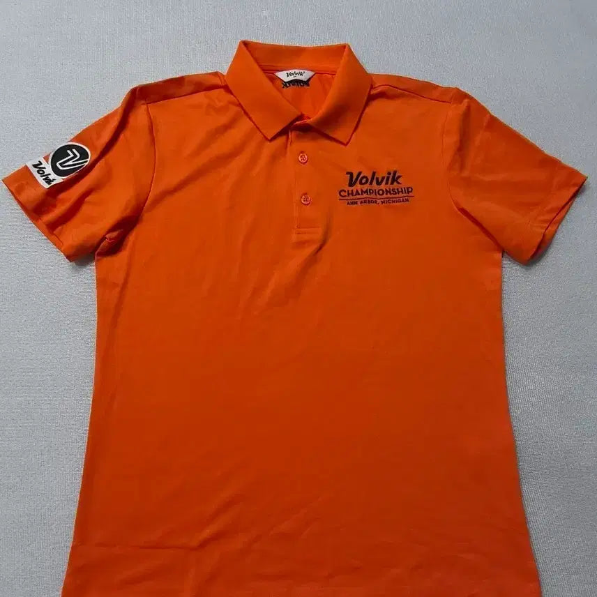 [BUNJANG] Volvik Championship Golf Short Sleeve Polo Shirt Orange Size 100 / 볼빅 챔피언십 골프 반팔 카라티 오렌지 100