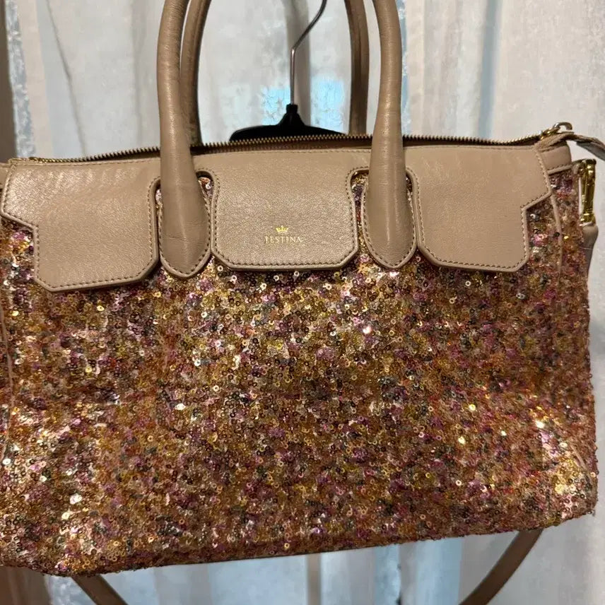 [BUNJANG] J.ESTINA Sequin Tote Shoulder Cross Bag / 제이에스티나 비즈 숄더 크로스