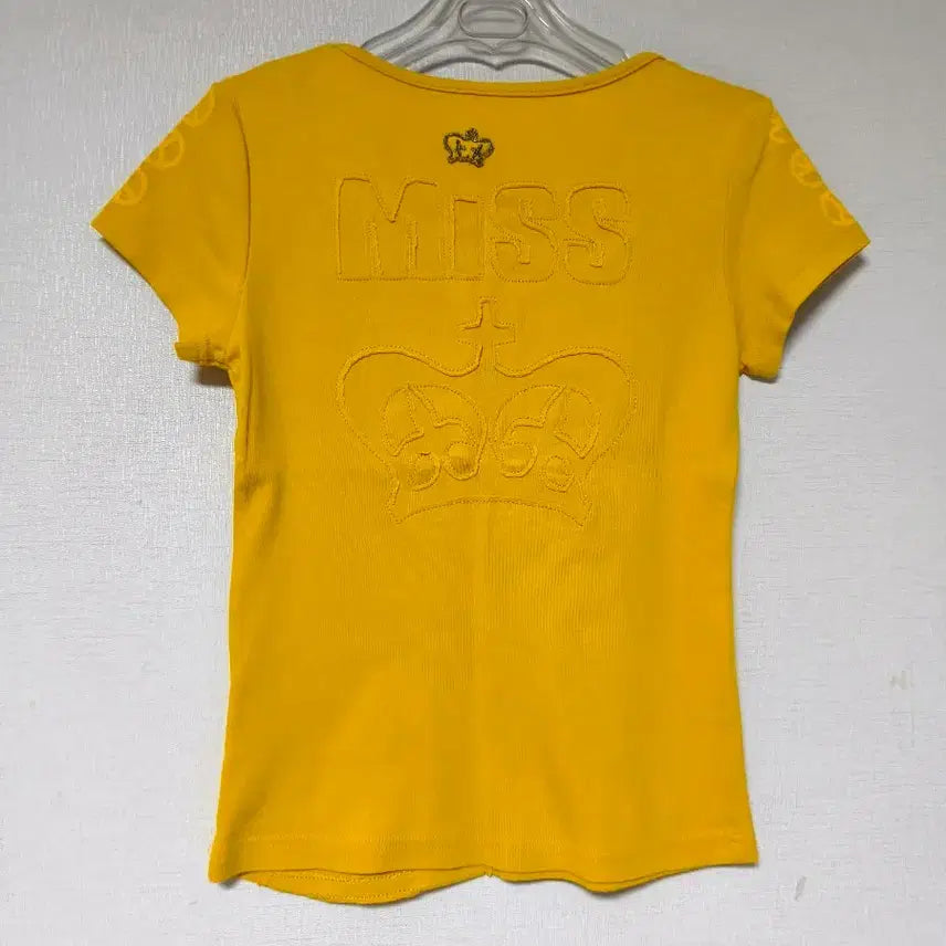 [BUNJANG] Miss Sixty Embroidered Short Sleeve Cropped T-Shirt / 일본정품!MISS SIXTY 자수 반팔 쫄티셔츠.