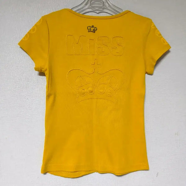 [BUNJANG] Miss Sixty Embroidered Short Sleeve Cropped T-Shirt / 일본정품!MISS SIXTY 자수 반팔 쫄티셔츠.