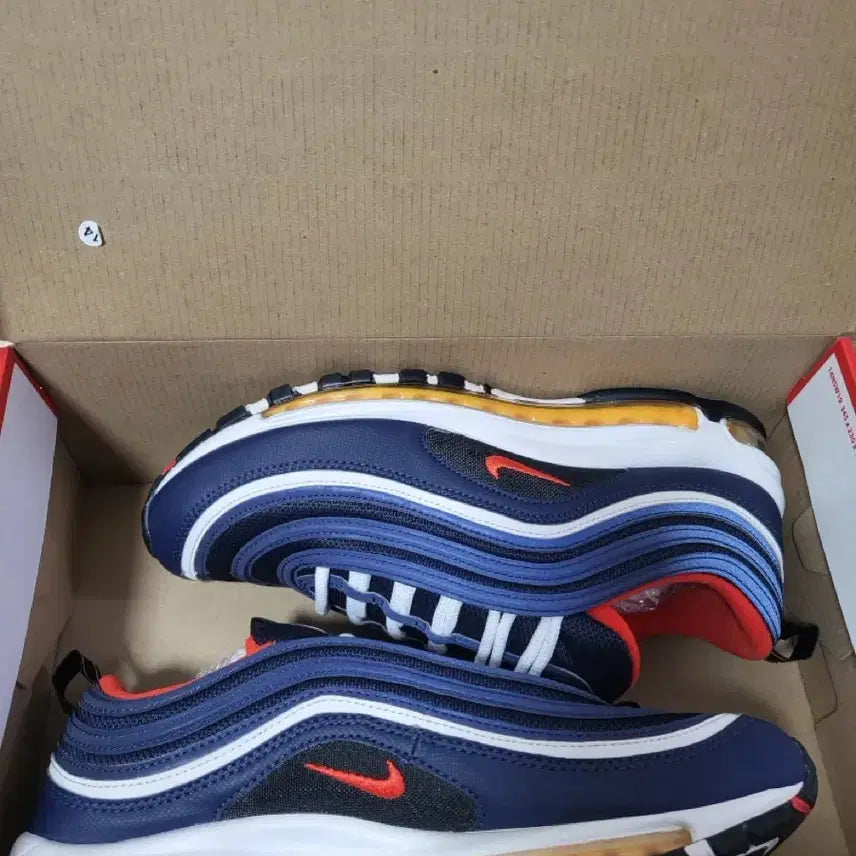 [BUNJANG] Nike Air Max 97 Midnight Navy Habanero Red (280mm) / 나이키 에어맥스 97 미드나잇 네이비 하바네로 레드 280