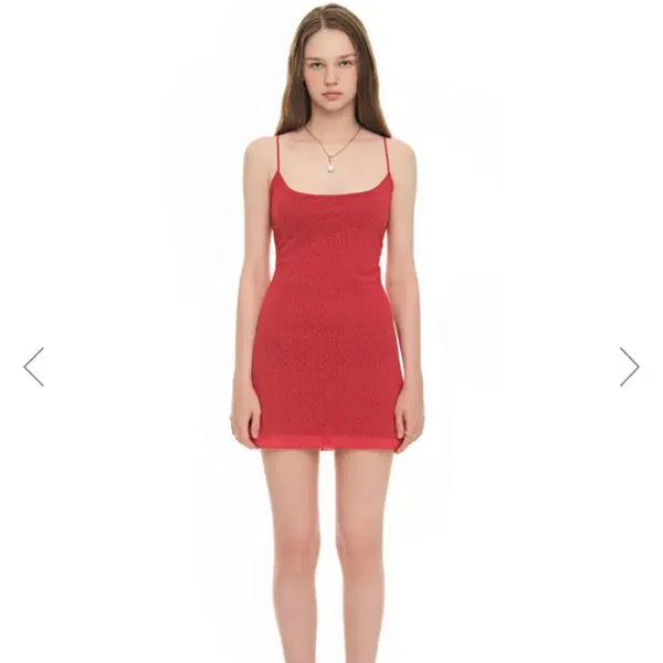 [BUNJANG] Too Much Tax Spaghetti Strap Lace Mini Dress (Red) / 구매)투머치택스  SPAGHETT STRAP LACE MINI DRESS (RED)