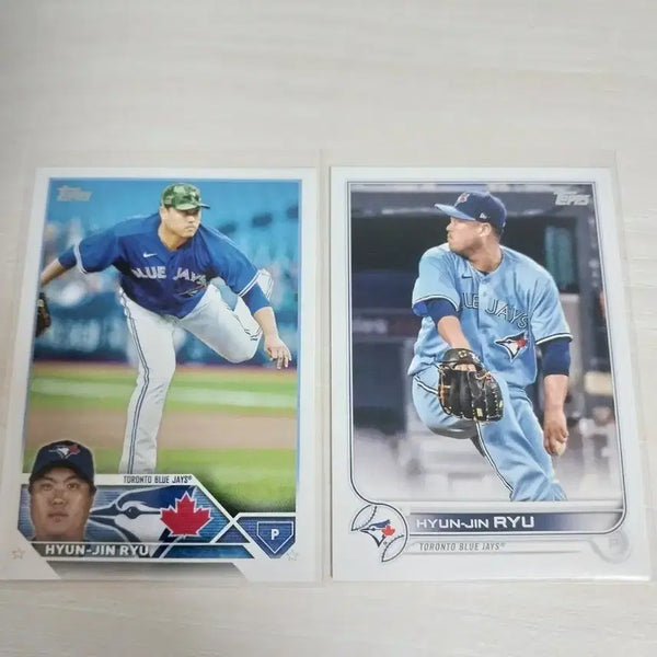 [BUNJANG] Ryu Hyun-jin Toronto Blue Jays Baseball Cards (2-Card Set) / 류현진 토론토 블루제이스 야구 카드 2장
