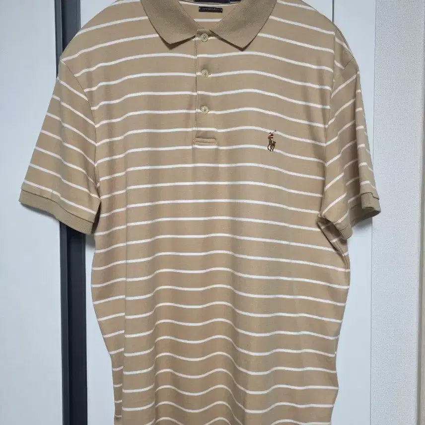 [BUNJANG] Polo Ralph Lauren Soft Cotton Custom Slim Fit Striped Polo Shirt / 폴로 랄프로렌 소프트코튼 커스텀슬림핏 스트라이트 폴로 셔츠 M