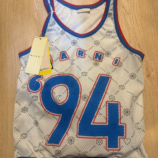 [BUNJANG] Marni Marnigram Print Mesh Tank Top Shopping Bag / 마르니(Marni) 마르니그램 프린트 메쉬 탱크탑 쇼핑백