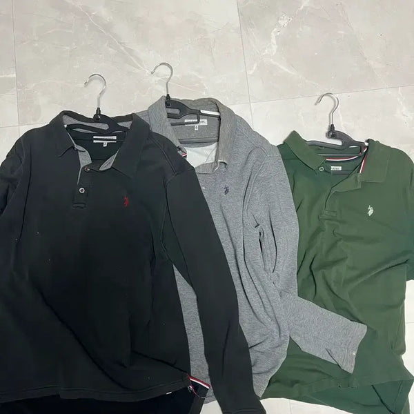 [BUNJANG] Polo Ralph Lauren 3-Pack T-Shirts (Black/Gray/Green) / 폴로POLO 3종 세트 (블랙/그레이/그린)