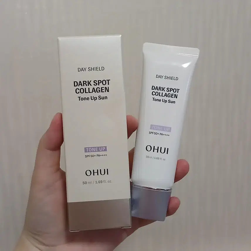 [BUNJANG] Ohui Day Shield Dark Spot Collagen Tone-Up Sun SPF50+ PA++++ 50ml / 오휘 데이쉴드 다크스팟 콜라겐 톤업선