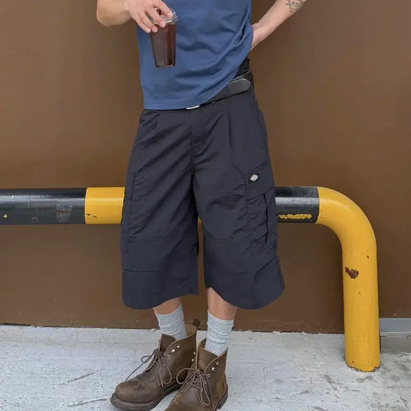 [BUNJANG] Dickies Light Nylon Cargo Bermuda Pants Black / 디키즈 라이트 나일론 카고 버뮤다 팬츠 Black