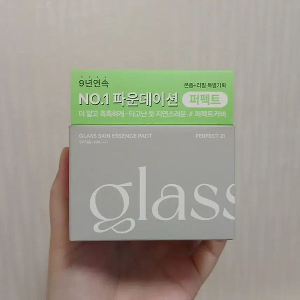 [BUNJANG] Age 20's Glass Skin Essence Pact Perfect SPF50+ PA+++ (Shade 21) / 에이지투웨니스 글래스 스킨 에센스 팩트 퍼펙트 21호