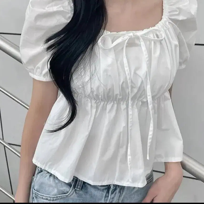 [BUNJANG] White Blouse / 흰색 블라우스