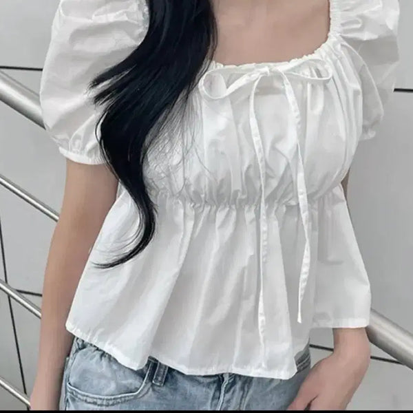 [BUNJANG] White Blouse / 흰색 블라우스