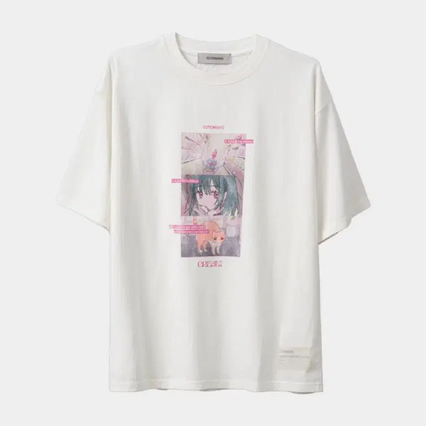 [BUNJANG] Zutto Mayoi Cream Vintage T-Shirt / 즛토마요 크림 빈티지 티셔츠 좀크라