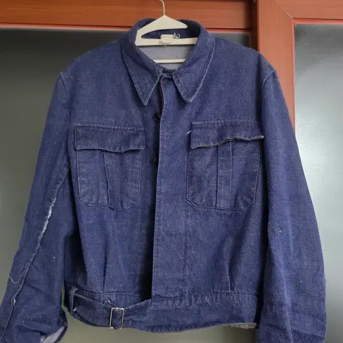 [BUNJANG] 1970s Italian Navy Denim Battledress Jacket / 70년대 이탈리아 해군 데님 배틀드레스