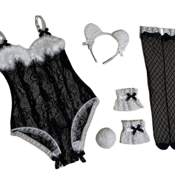 [BUNJANG] Rabbit Cosplay Bodysuit Set / 토끼 코스프레 바디수트 세트 (착샷)