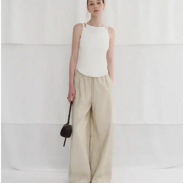[BUNJANG] For Your Eyes Only Dia Soft Loose Pants (Beige) / 포 유어 아이즈 온리 Dia soft Loose pants (Beige) (새상품)