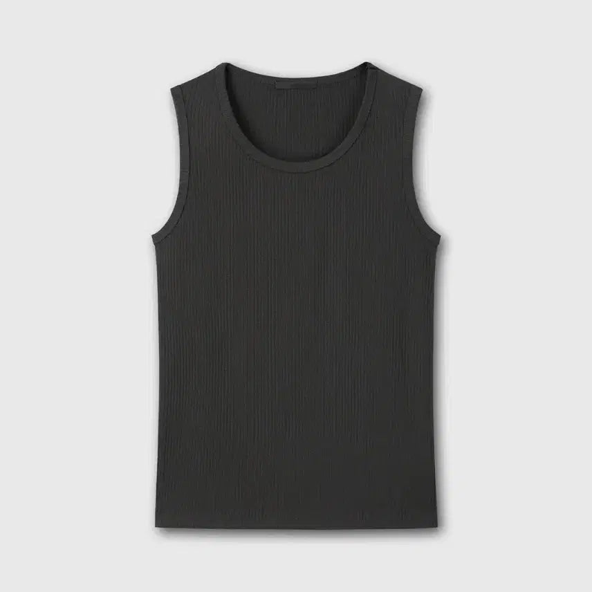 [BUNJANG] DIVEIN Uniform Sleeveless Light Charcoal Ribbed Tank Top / 다이브인 UNIFORM SLEEVELESS LIGHT 슬리브리스
