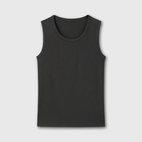 [BUNJANG] DIVEIN Uniform Sleeveless Light Charcoal Ribbed Tank Top / 다이브인 UNIFORM SLEEVELESS LIGHT 슬리브리스