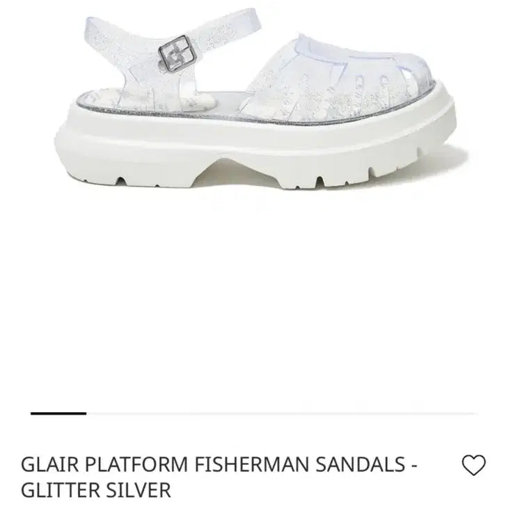 [BUNJANG] Rockfish Glare Platform Fisherman Sandals Glitter Silver / 락피쉬 글레어 플랫폼 피셔맨 샌들 글리터 실버