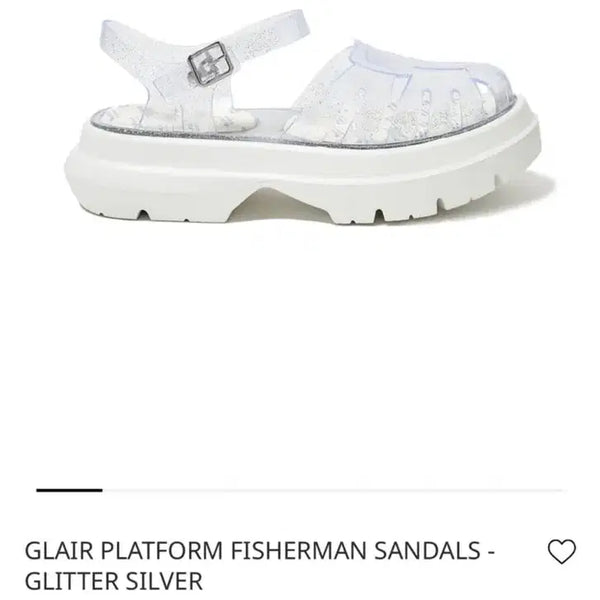 [BUNJANG] Rockfish Glare Platform Fisherman Sandals Glitter Silver / 락피쉬 글레어 플랫폼 피셔맨 샌들 글리터 실버