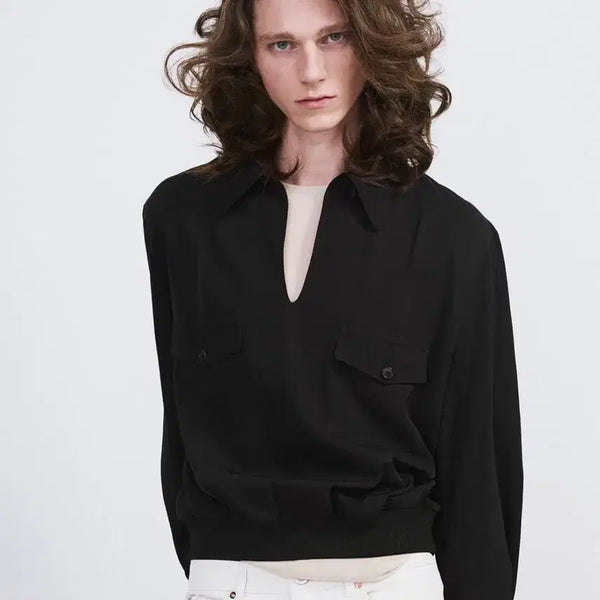 [BUNJANG] Recto Two Pocket Hunting Top Shirt Black (M) / [M] 렉토 투포켓 헌팅 탑 셔츠 블랙