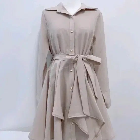 [BUNJANG] Mayyoon Shirt Dress Mini Beige / [새상품]메이윤 셔츠 원피스 베이지