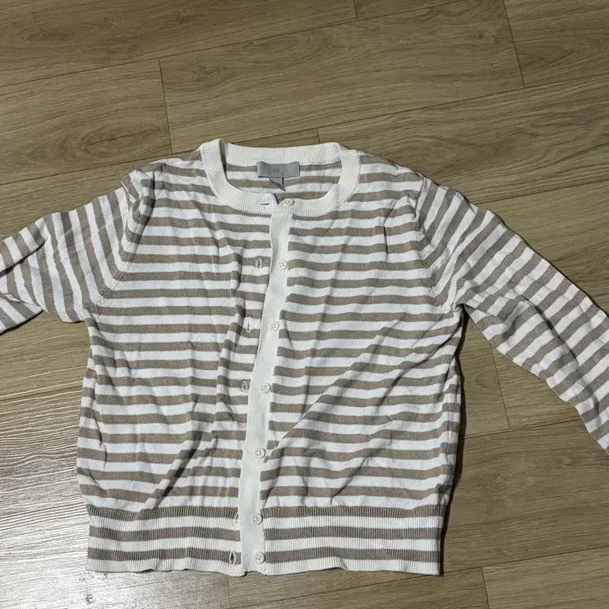 [BUNJANG] AM Striped Cardigan Brown / 에이엠 스트라이프 가디건 브라운