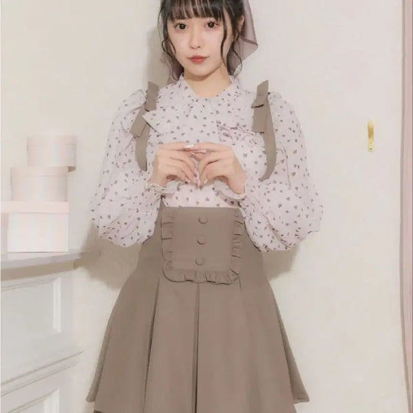 [BUNJANG] Pium Suspender Skirt (Jirai Kei Style) / 일브 피움 pium 양산형 지뢰계 양지뢰 서스펜더 스커트