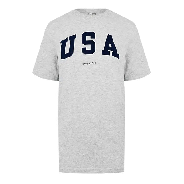 [BUNJANG] Sporty & Rich USA T-Shirt Grey / 스포티앤리치 USA 반팔 티셔츠 그레이