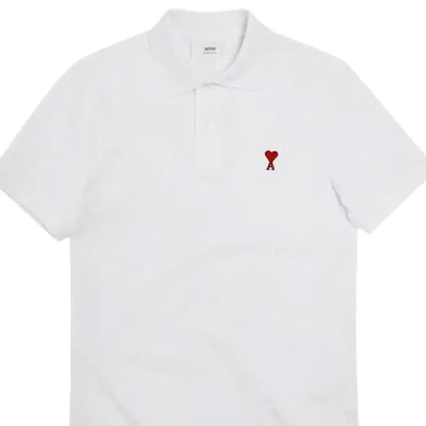 [BUNJANG] AMI Heart Logo Short Sleeve Polo Shirt / 아미반팔카라티 AMl 하트 로그 입고 카라티 전국최저가
