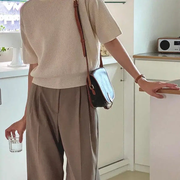 [BUNJANG] Bonjour Project Khaki Beige Pintuck Slacks / 봉주르프로젝트 카키 베이지 핀턱 슬랙스 (메이비베이비슬로우앤드가내스라프롬비기닝미뉴에트자라코스cos유니클로킨다베이지)