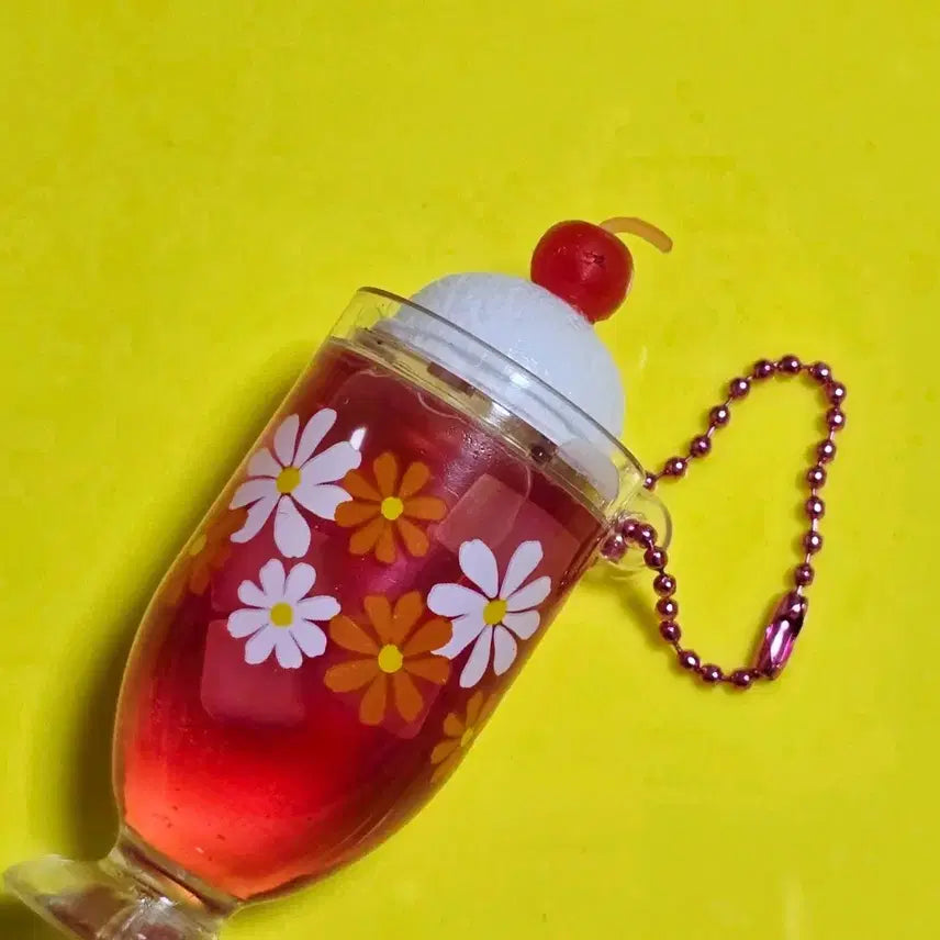 [BUNJANG] Retro Soda Oil Pink Keychain / 레트로 소다 오일 핑크 키링