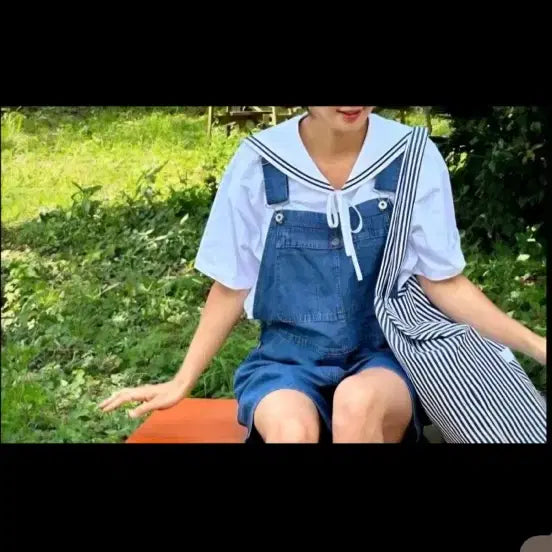 [BUNJANG] Celine Striped Triomphe Large Eco Bag / 셀린느 스트라이프 트리오페 에코백