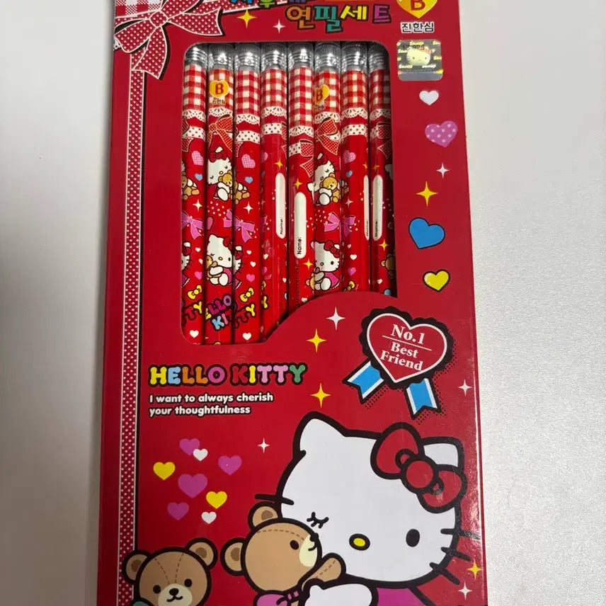 [BUNJANG] Hello Kitty Pencil Set (8 Count) Classic Stationery / 헬로키티 연필세트 8개입 고전 문구