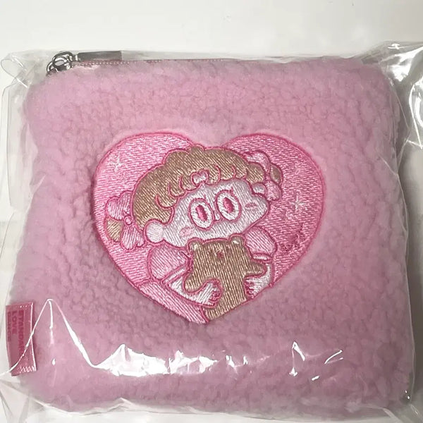 [BUNJANG] Standard Love Dance Cherry Pie Curly Pouch Pink / 스탠다드러브댄스 체리파이 뽀글이 핑크 파우치