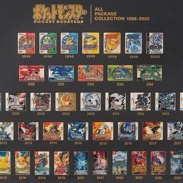 [BUNJANG] Pokemon Game Collection 1996-2025 Full Set (Frame Not Included) / 액자 미포함) 포켓몬스터 게임 컬렉션 1996-2025 전종