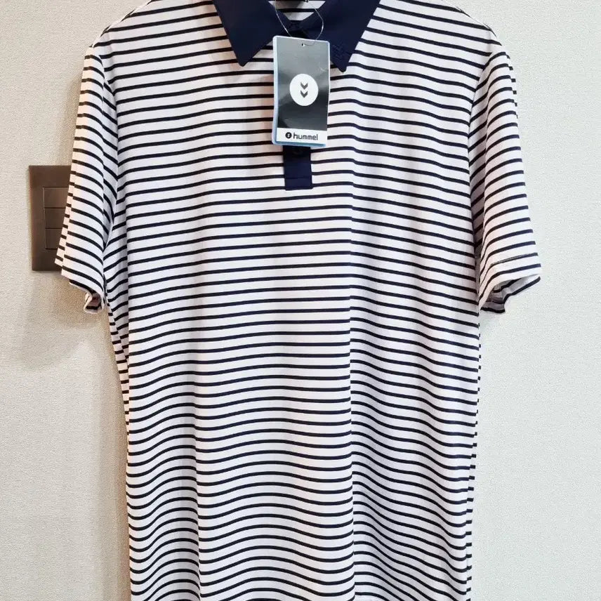 [BUNJANG] Hummel Stripe Short-Sleeve Polo T-Shirt Navy (Size 105) / 100/ 험멜 스트라이프 반팔 카라티 네이비