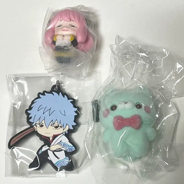 [BUNJANG] Gintama Gintoki Rubber Strap Keychain / 은혼 긴토키 러버스트랩 키링 아냐 마치보우케 민트가챠