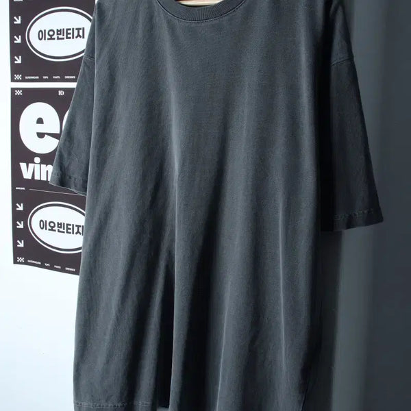 [BUNJANG] Soverment Pigment Plain T-Shirt Grey (L-XL) / (L-XL) 소버먼트 반팔 티셔츠 피그먼트 무지 그레이-H35870