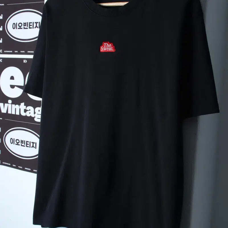 [BUNJANG] W(F) The Sweat T-Shirt Center Logo Black Old School / W(F) 더스웻 반팔 티셔츠 센터로고 블랙 올드스쿨-H35873