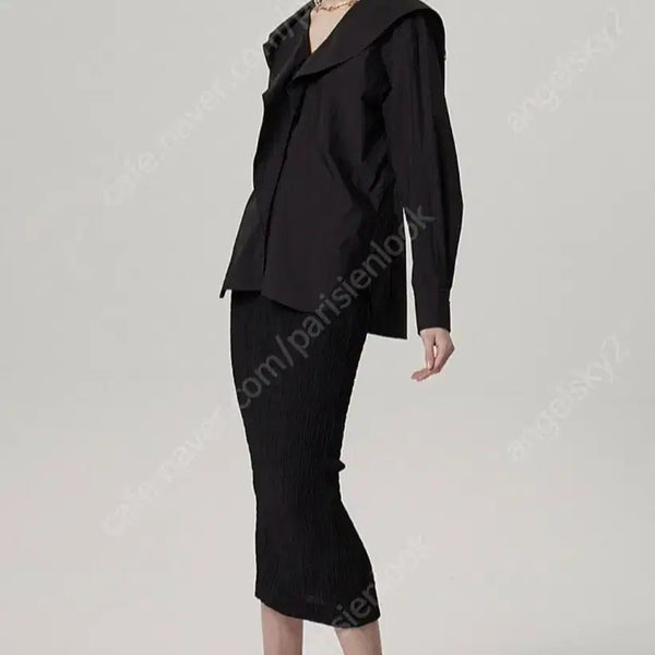 [BUNJANG] TIME Smoking Banding Midi Skirt Black Size 67 / 타임 스모킹밴딩 스커트 67사이즈