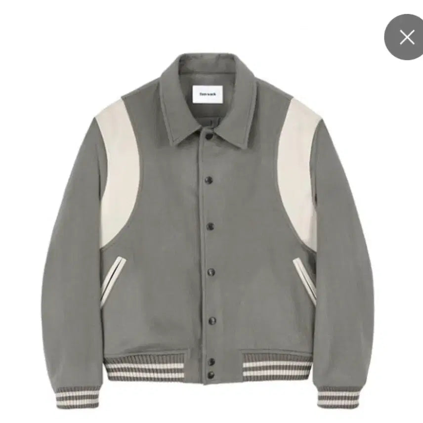 [BUNJANG] Tonywack Varsity Jacket Gray/Ivory / 토니웩 바시티자켓 L