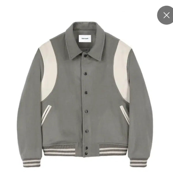 [BUNJANG] Tonywack Varsity Jacket Gray/Ivory / 토니웩 바시티자켓 L