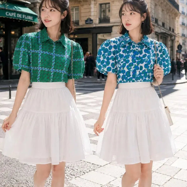 [BUNJANG] LeNIC & McCOY Puff Sleeve Blouse Set (2 Colors) / LeNIC & McCOY(르닉앤맥코이) 퍼프 블라우스 2종