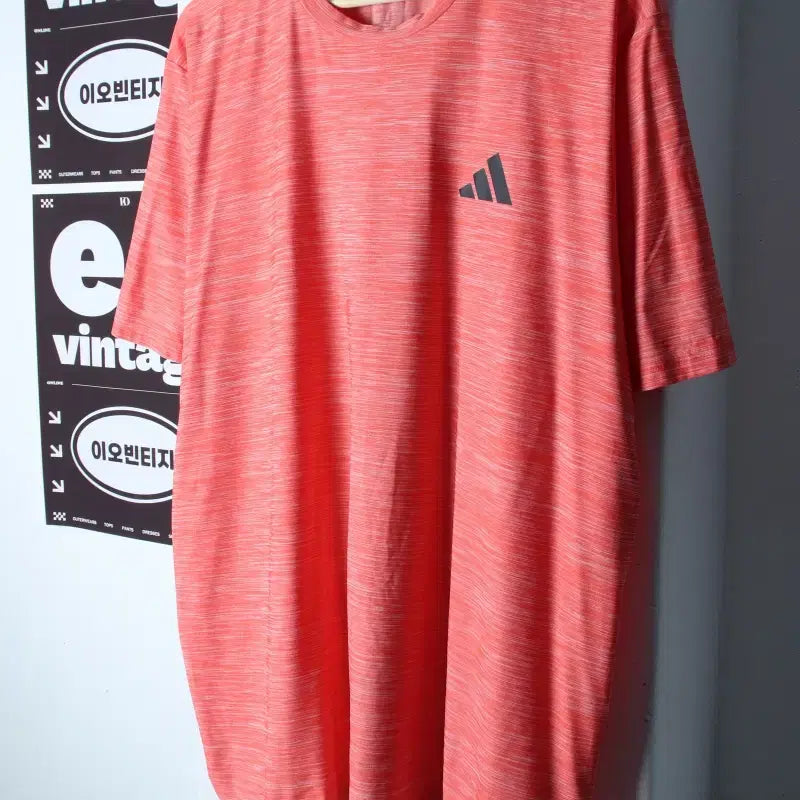 [BUNJANG] Adidas Big Size Performance T-Shirt Orange (XL) / (2XL) 아디다스 반팔 티셔츠 빅사이즈 기능성 오렌지 신형-H35889