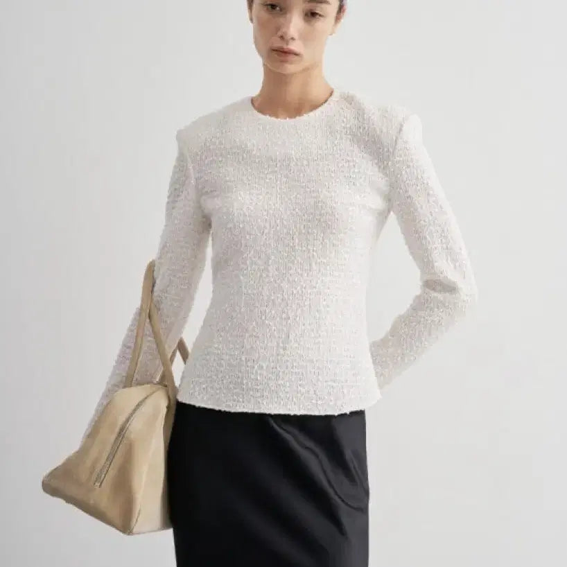 [BUNJANG] ORR Smocking Top Blouse Ivory / 24년 오르 ORR 스모킹 탑 블라우스 아이보리 쭈글이 부클